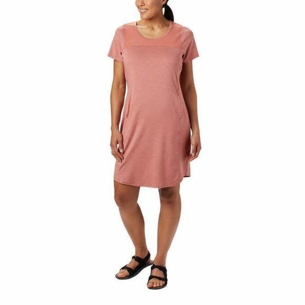 Columbia Sportswear Rose Pink Short Sleeve Active Dress with Pockets Small